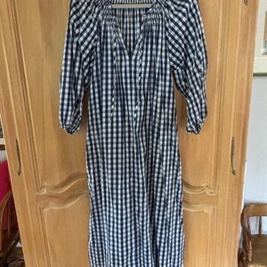 Lake Blue and White Gingham Dress